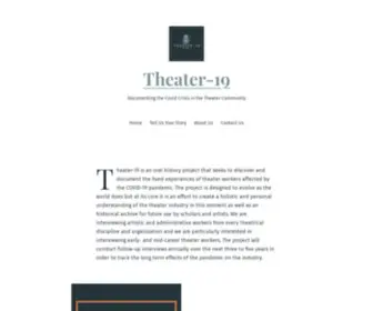 Theater19.org(Theater-19) Screenshot