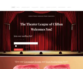 Theaterleagueofclifton.com(Clifton's Premier Community Theater Organization) Screenshot