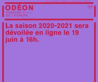 Theatre-Odeon.eu(Odéon) Screenshot