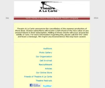 Theatrealacarte.org(Theatre A La Carte) Screenshot