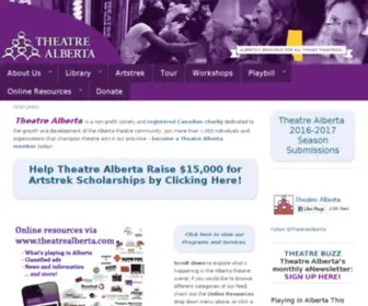 Theatrealberta.com(Theatre Alberta) Screenshot