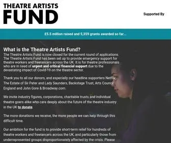 Theatreartists.fund(The Theatre Artists Fund Supported by Netflix) Screenshot