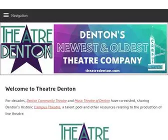 Theatredenton.com(Theatre Denton) Screenshot