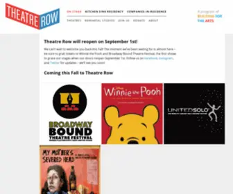 Theatrerow.org(Theatre Row) Screenshot