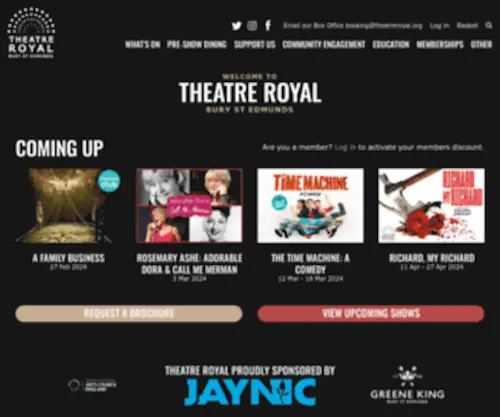Theatreroyal.org(Theatre Royal) Screenshot