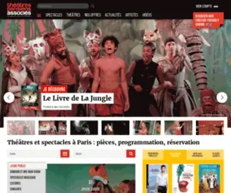 Theatresparisiensassocies.com(Théâtres et spectacles en France) Screenshot