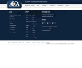 Theauasga.org(The Student Government Association) Screenshot