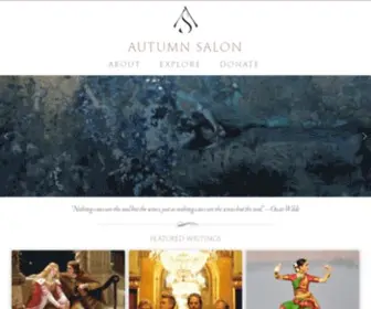 Theautumnsalon.com("Nothing can cure the soul but the senses) Screenshot