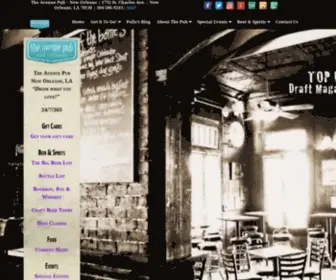 Theavenuepub.com(The Avenue Pub New Orleans) Screenshot