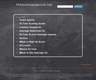 Theaveragegenius.net(The Average Genius) Screenshot