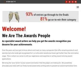 Theawardspeople.co.uk(Award Entry Writing & Nomination Form Submission) Screenshot