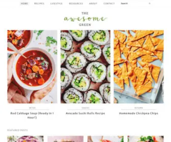 Theawesomegreen.com(Easy Vegetarian Recipes) Screenshot