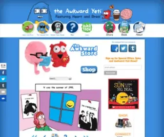 Theawkwardyeti.com(Heart and Brain comics and animations by The Awkward Yeti) Screenshot