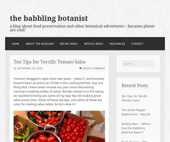 Thebabblingbotanist.com(A blog about food preservation and other botanical adventures) Screenshot