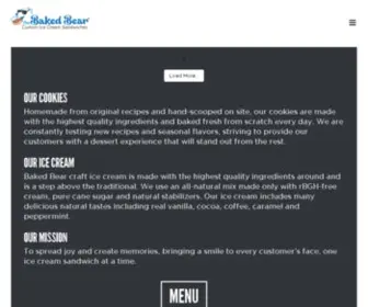 Thebakedbear.com(Custom Ice Cream Sandwiches. Our mission) Screenshot