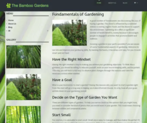 Thebamboogardens.com(Steve Ray's Bamboo Garden) Screenshot