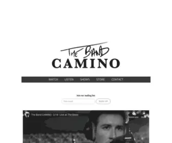 Thebandcamino.com(The Band CAMINO) Screenshot