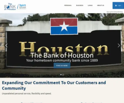 Thebankofhouston.com(The Bank of Houston) Screenshot