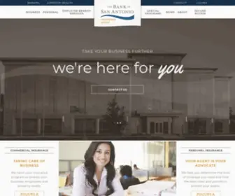 Thebankofsainsurance.com(The Bank of San Antonio Insurance Group) Screenshot