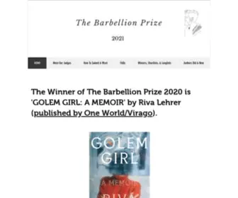 Thebarbellionprize.com Screenshot