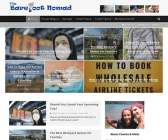 Thebarefootnomad.com(The Barefoot Nomad Travel Site) Screenshot