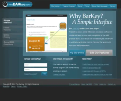 Thebarkey.com(Multistate Bar Exam Preparation) Screenshot