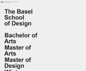 Thebaselschoolofdesign.ch(The Basel School of Design) Screenshot