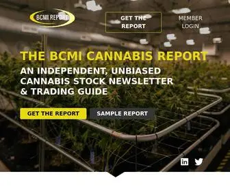 Thebcmireport.com(BCMI Cannabis Report) Screenshot