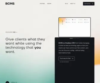 Thebcms.com(BCMS is a headless CMS) Screenshot
