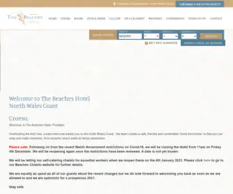 Thebeacheshotel.com(The Beaches Hotel Prestatyn) Screenshot