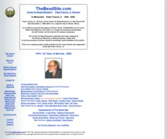 Thebeadsite.com(The center for bead research) Screenshot