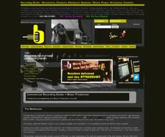 Thebeehouse.com(The Beehouse Recording Studio for Shropshire and Powys) Screenshot