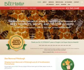 Thebeehunter.com(Pittsburgh Bee Removal and Bee Exterminator) Screenshot