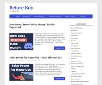 Thebeforebuy.com(The Before Buy) Screenshot