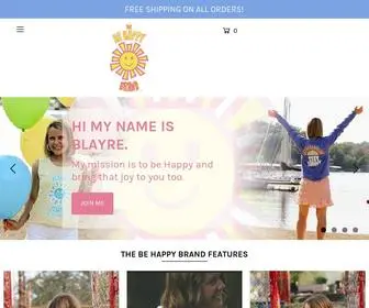 Thebehappybrand.com(Clothing Line) Screenshot