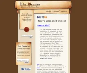 Theberean.org(The Berean: Daily Verse and Comment) Screenshot