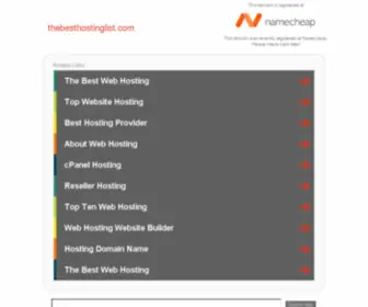 Thebesthostinglist.com(Best Web HostingLive Voting for the Best Web Hosting Companies & Host Reviews) Screenshot