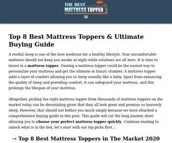 Thebestmattresstopper.com(The 8 Best Mattress Toppers to Buy in 2021) Screenshot