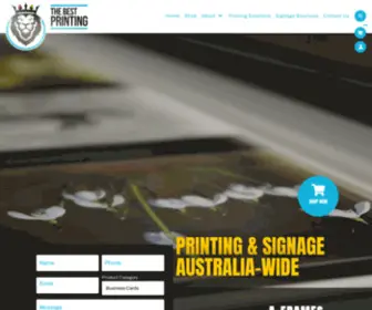Thebestprinting.com.au(The Best Printing) Screenshot