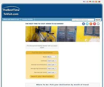 Thebesttimetovisit.com(When To go Where) Screenshot