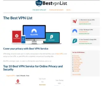 ThebestVPNlist.com(The Best VPN Service) Screenshot