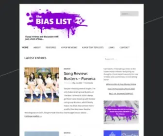 Thebiaslist.com(The Bias List // K) Screenshot
