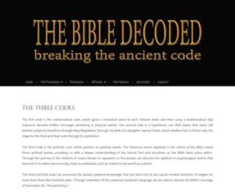 Thebibledecoded.com(THE BIBLE DECODED) Screenshot