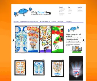 Thebigbluehug.com(A celebration of LIFE in glass paint) Screenshot