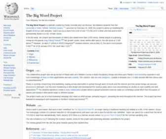 Thebigwordproject.com(The Big Word Project) Screenshot