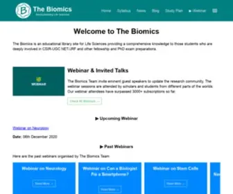 Thebiomics.com(The Biomics) Screenshot