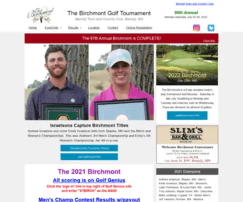 Thebirchmont.com(Bemidji Town & Country Club) Screenshot