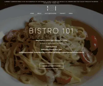 Thebistro101.com(Bistro 101) Screenshot