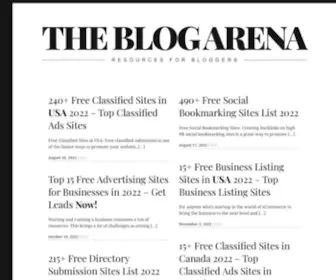 Theblogarena.com(The Blog Arena) Screenshot