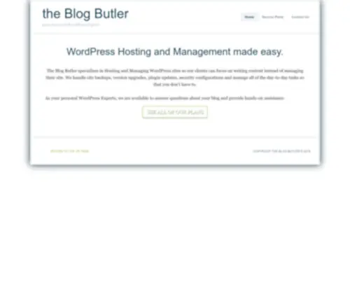 Theblogbutler.com(WordPress Made Easy) Screenshot